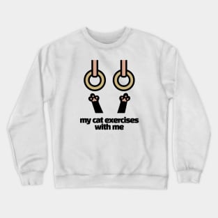 Feline Gymnast's Playtime Crewneck Sweatshirt